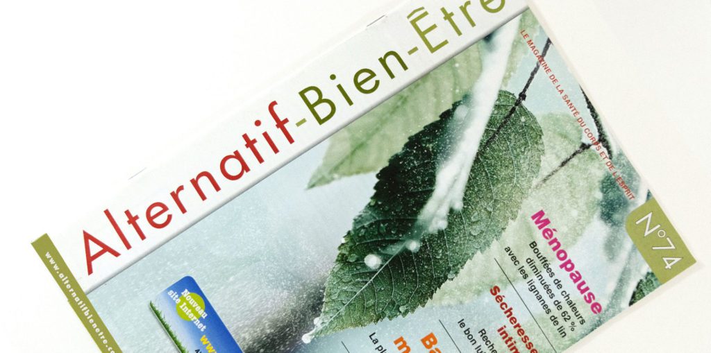 Alternatif Bien-Être magazine santé, Gil Egger. Réalisation Marion Bijl, yesonyva studio de communication graphiste