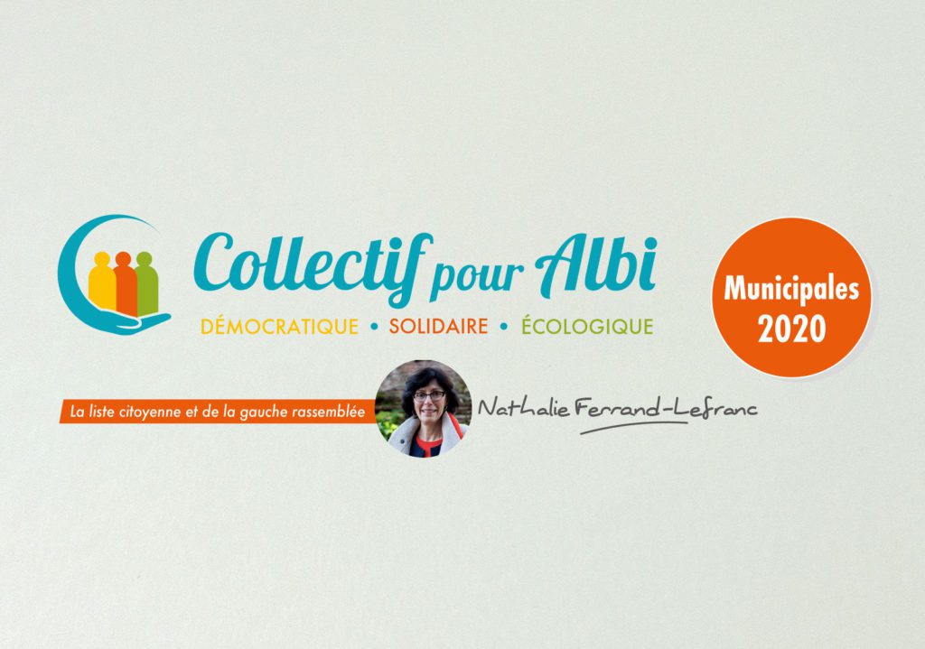 Collectif pour Albi, élections Municipales 2020. Création logo et charte graphique. Yesonyva studio de communication.