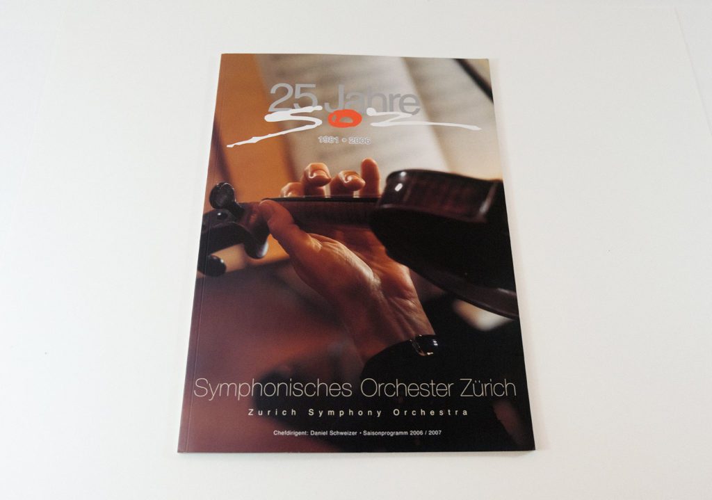 Orchestre Symphonique de Zurich, revue annuelle. Yesonyva studio de communication.