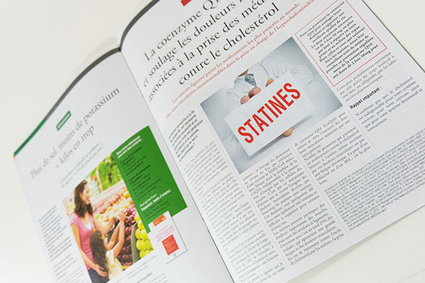 Phytosanté magazine santé statines, yesonyva communication et graphisme