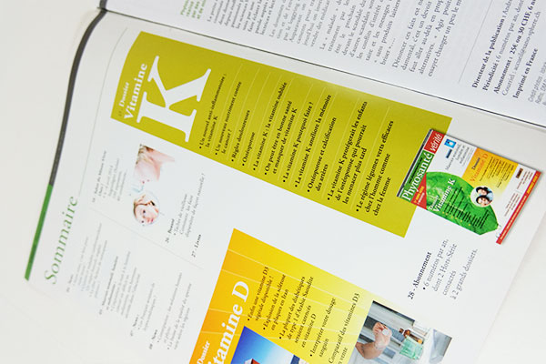 Phytosanté magazine santé vitamine K, yesonyva communication et graphisme